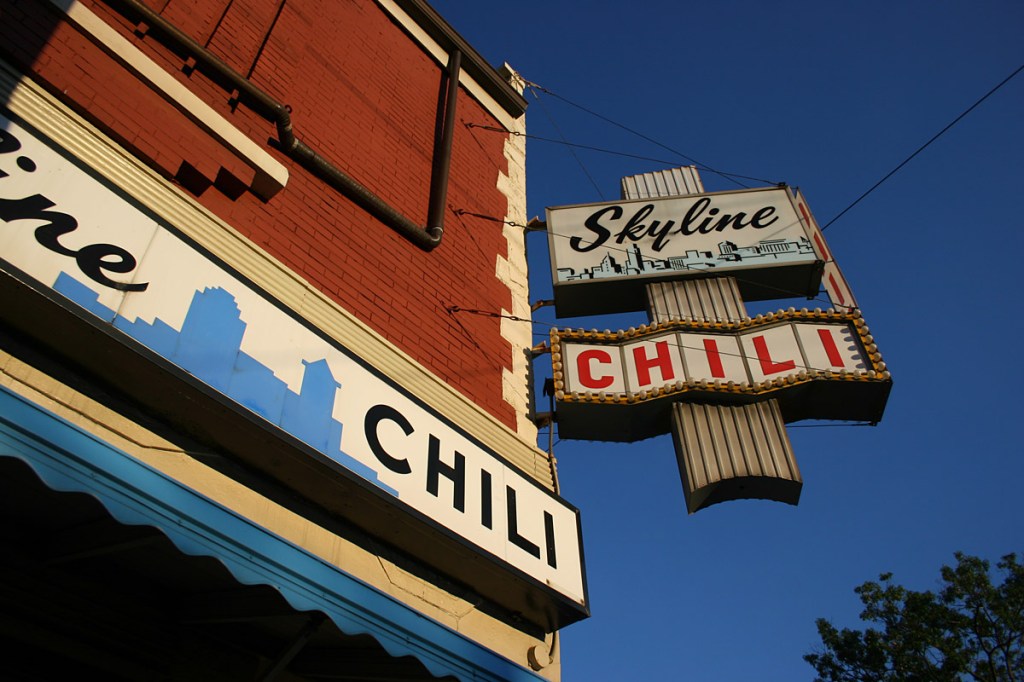 The original Skyline Chili sign at the Price Hill location on the West Side of Cincinnati.